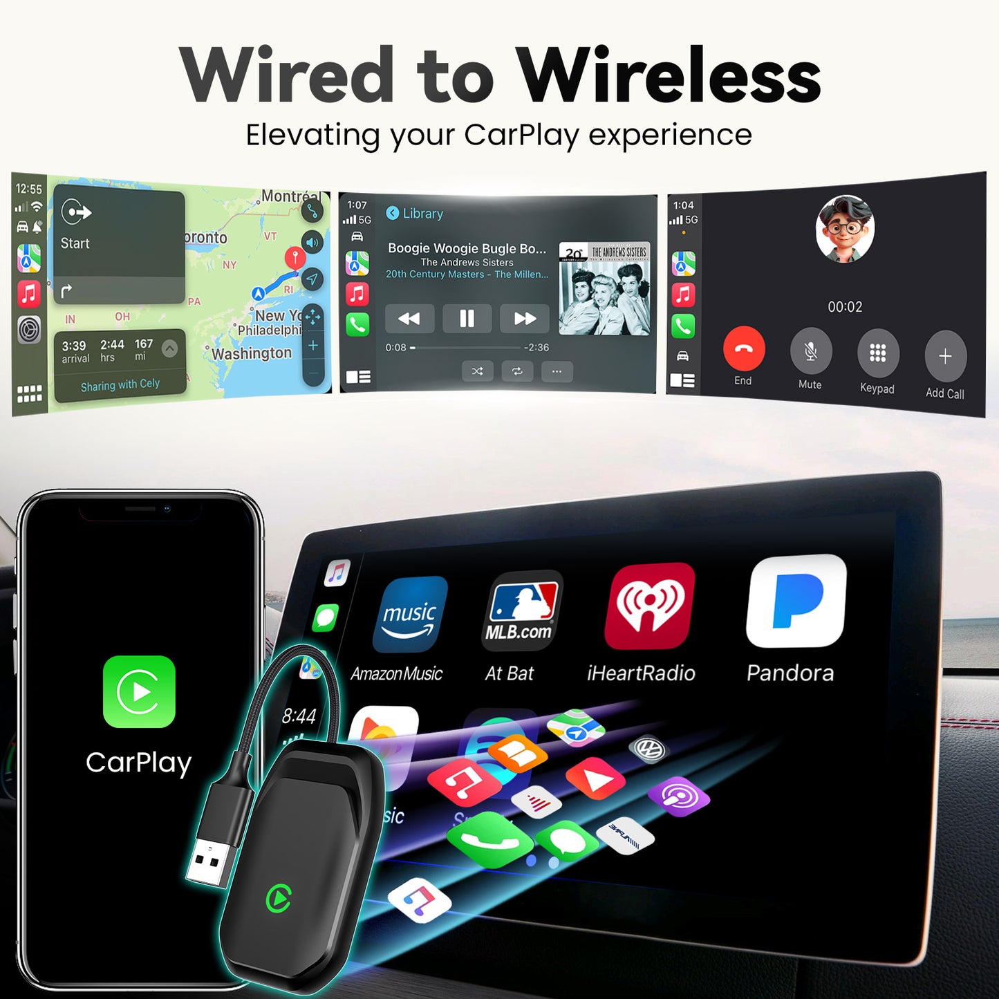 CP108 Wireless CarPlay Adapter