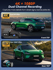X4 4K+1080P Dash Cam Front and Rear with 5G WiFi