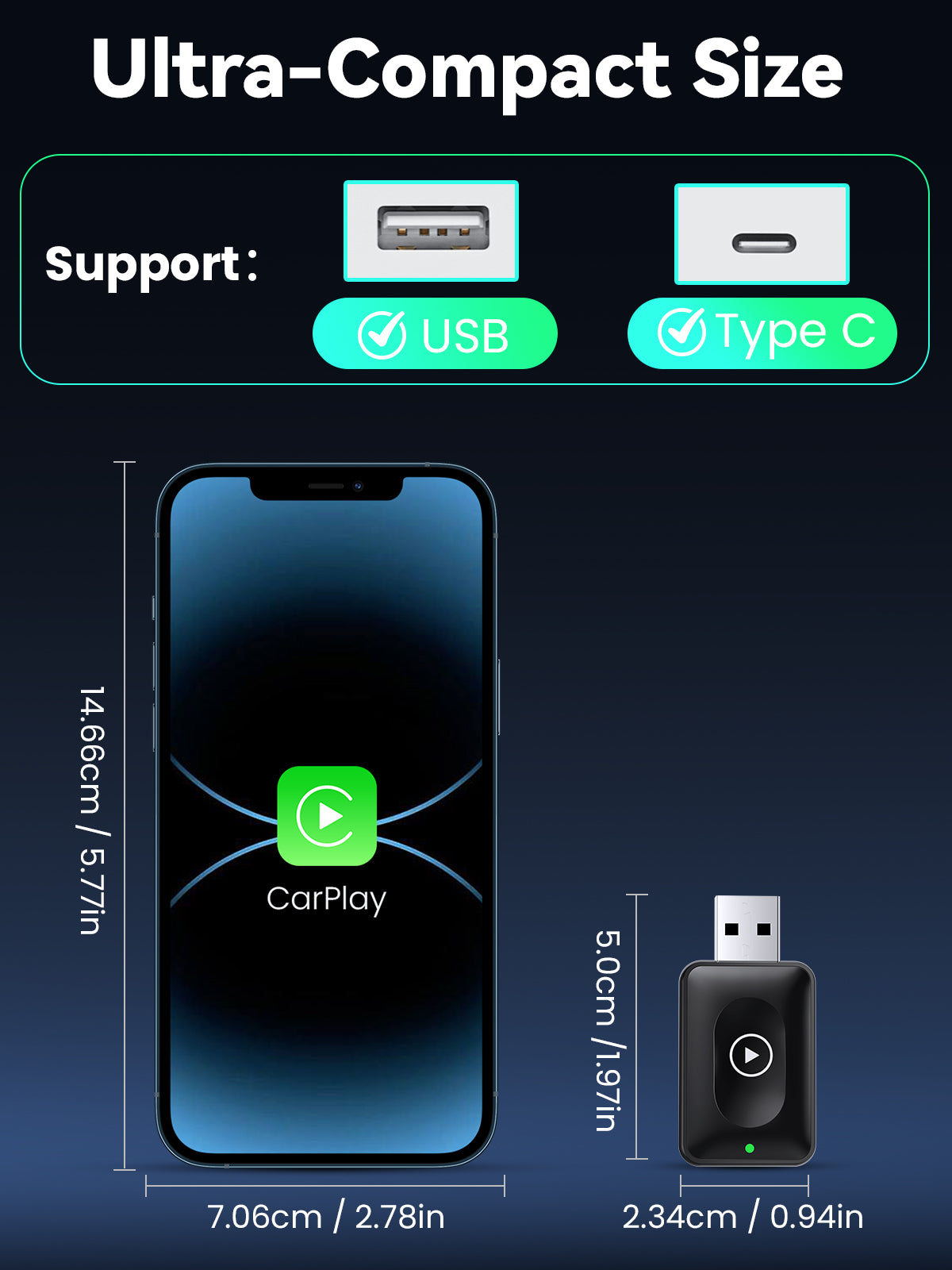 DEALAZOT H1 Wireless CarPlay Adapter
