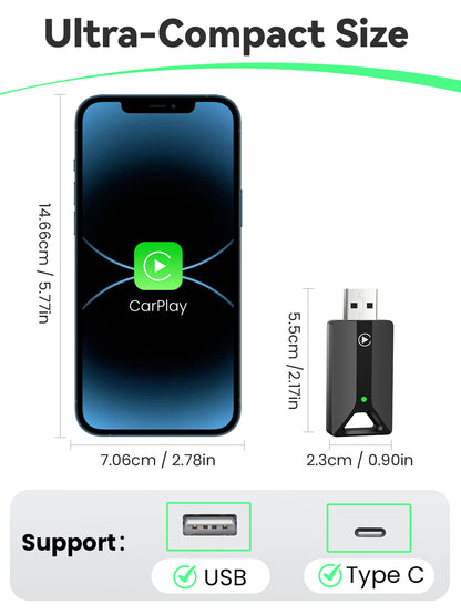 DEALAZOT H2 Wireless CarPlay Adapter