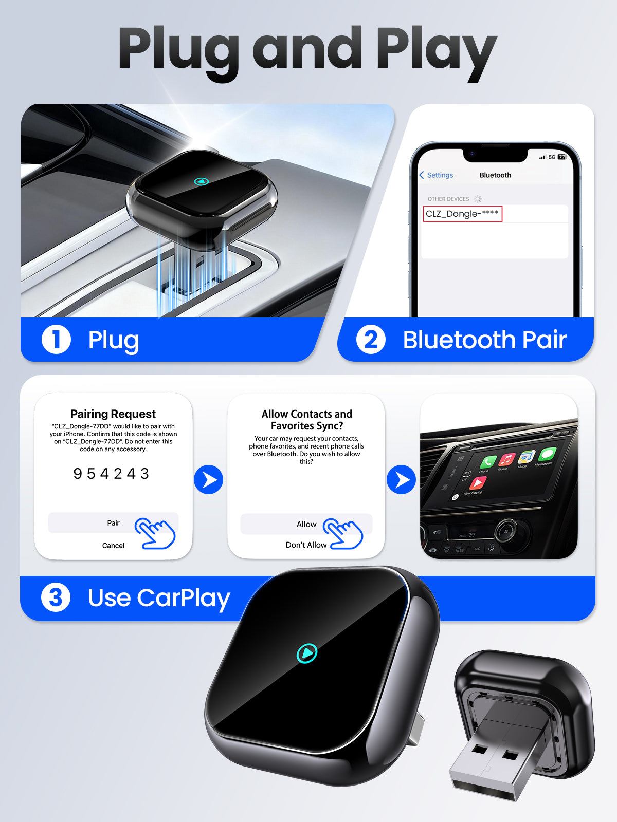 H5 Wireless CarPlay Adapter