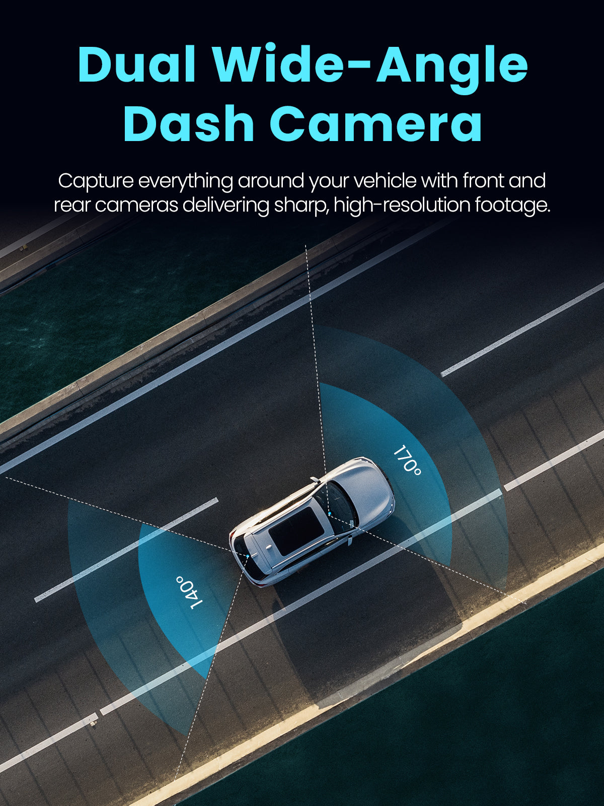 E3 1080P Full HD Dash Cam Front and Rear