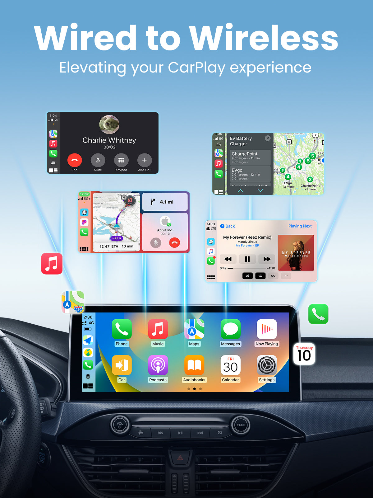NTS1 Adaptateur CarPlay Sans Fil