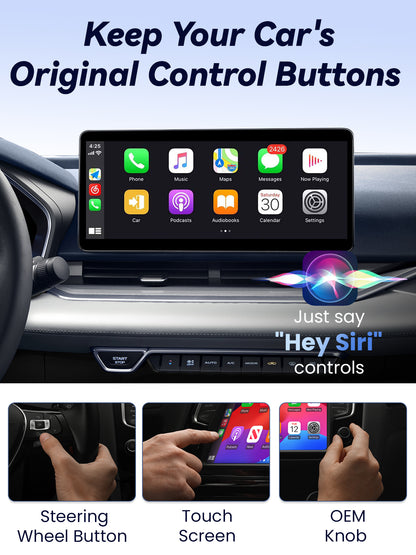 TINAZEOK T3 Wireless CarPlay Adapter, Black