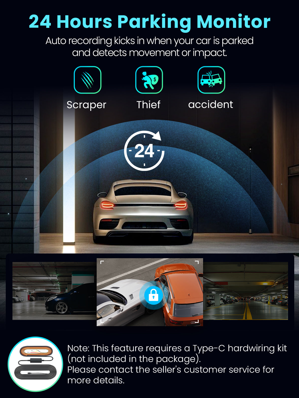 E3 1080P Full HD Dash Cam Front and Rear