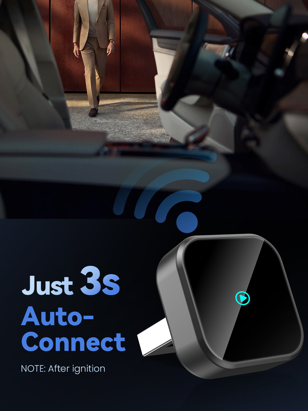 DEALAZOT H3 Wireless CarPlay Adapter