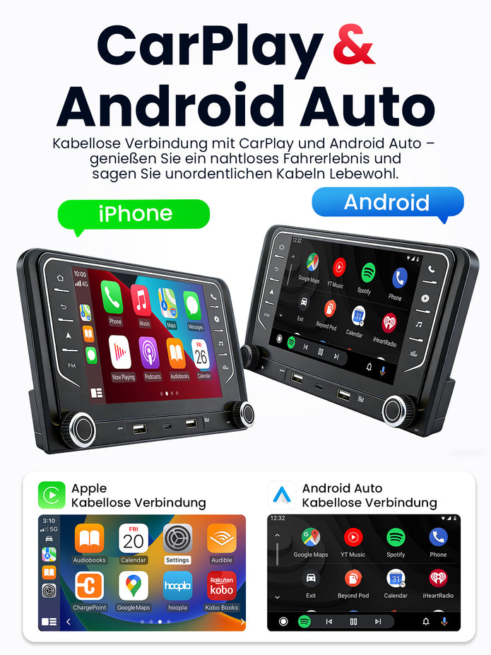 Car Stereo with Apple CarPlay & Android Auto for 2003-2012 Audi A3 (Model: 7709-BQ20-AUDI-A3)