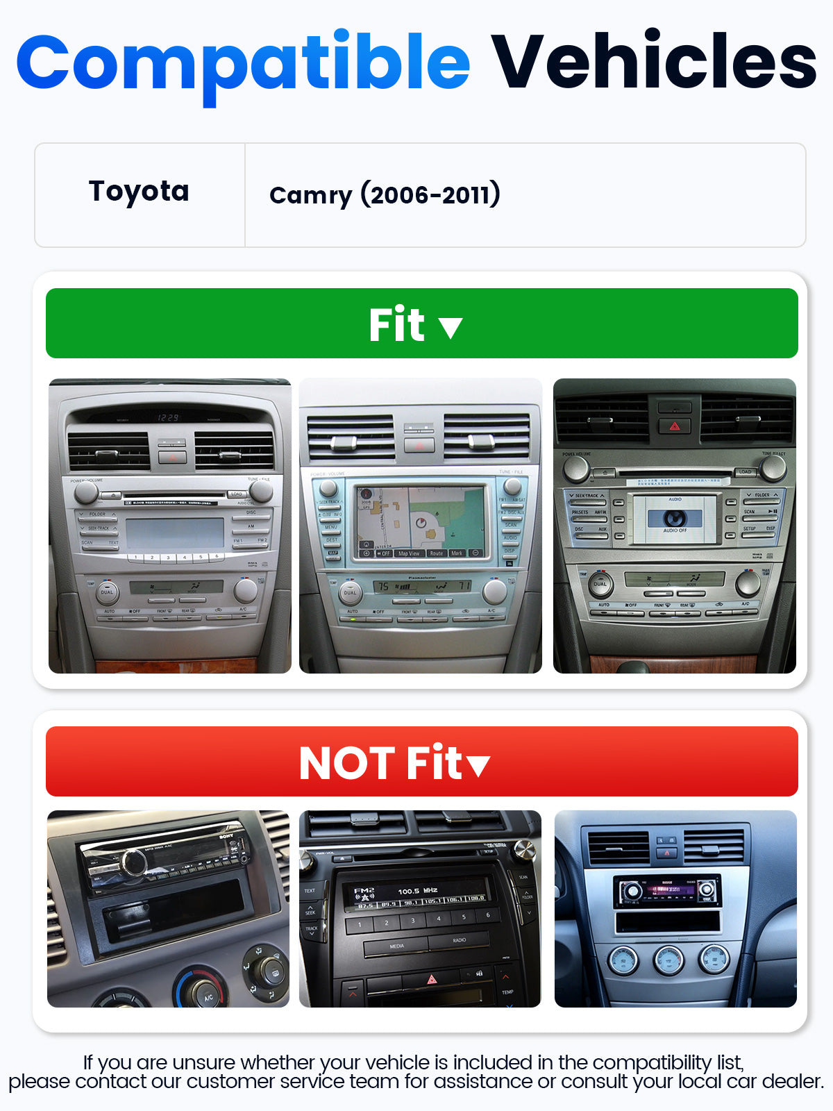 Car Stereo for Toyota Camry 2006-2011, 7