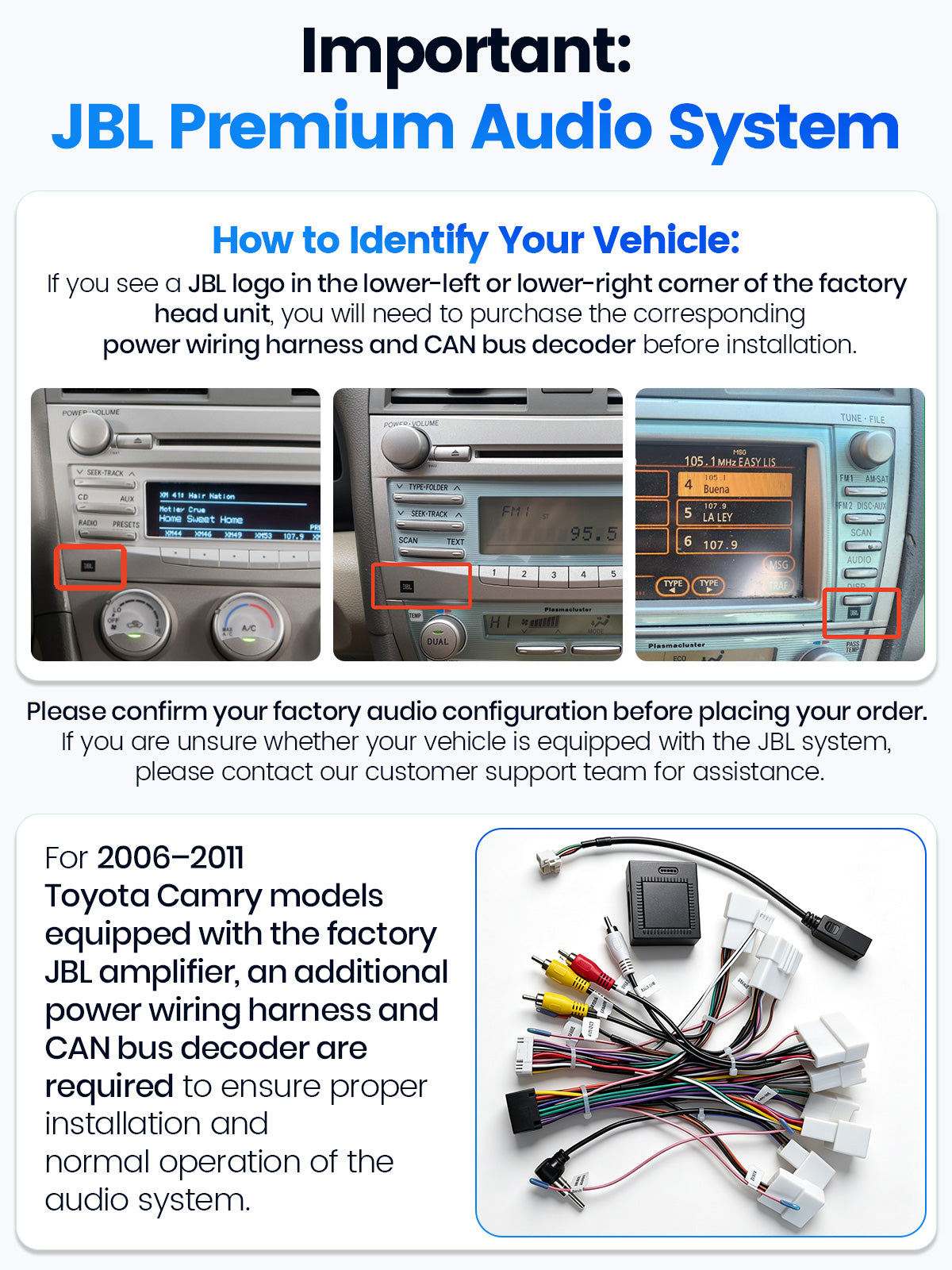 Car Stereo for Toyota Camry 2006-2011, 7