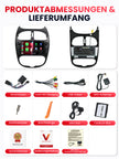 Car Stereo with Apple CarPlay & Android Auto for 1998-2009 Peugeot 206 (Model: 7750B-BQ20-PEUGEOT-206)
