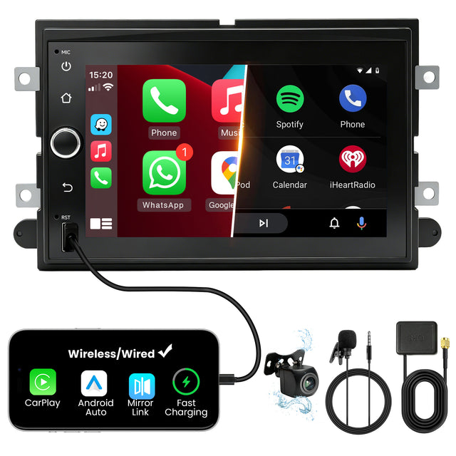 Car Stereo for Ford, Lincoln, Mercury, 7" Touchscreen, Android 15, 4GB+64GB