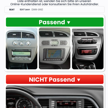 Car Stereo with Apple CarPlay & Android Auto for 2005-2012 SEAT Leon (Model: 7773B-LEON-BQ20-SEAT)