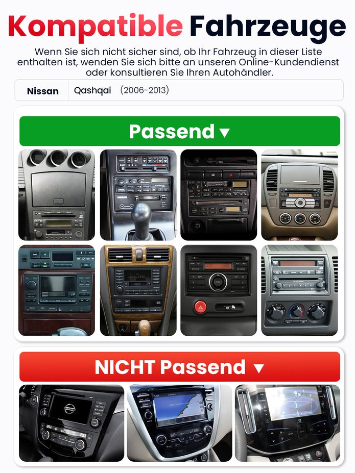 Car Stereo with Apple CarPlay & Android Auto for Nissan Qashqai (Model: 7780B-BQ20-NISSAN-QASHQAI)