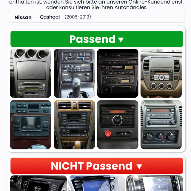 Car Stereo with Apple CarPlay & Android Auto for Nissan Qashqai (Model: 7780B-BQ20-NISSAN-QASHQAI)