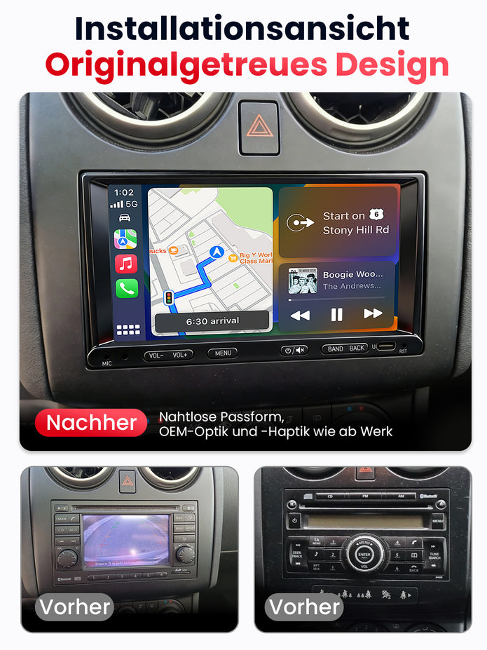 Car Stereo with Apple CarPlay & Android Auto for Nissan Qashqai (Model: 7780B-BQ20-NISSAN-QASHQAI)