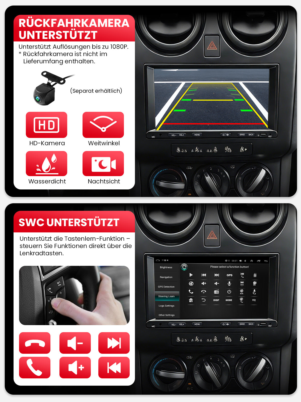 Car Stereo with Apple CarPlay & Android Auto for Nissan Qashqai (Model: 7780B-BQ20-NISSAN-QASHQAI)