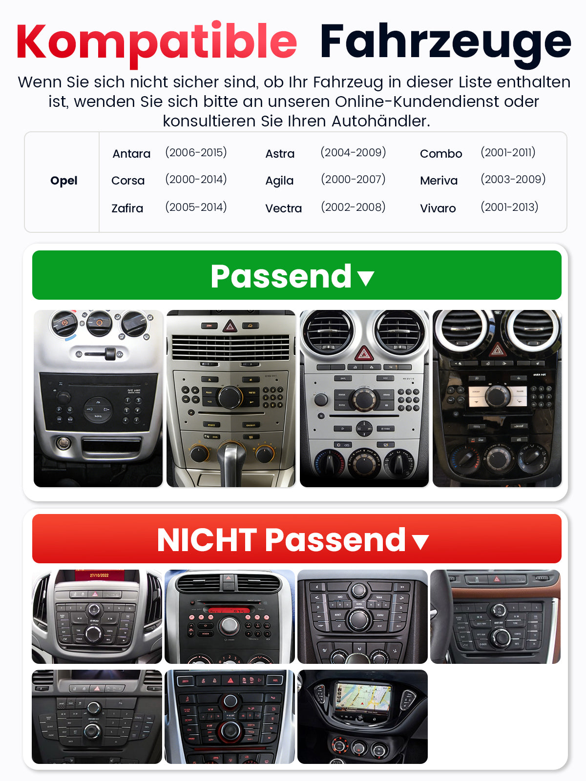 Car Stereo with Apple CarPlay & Android Auto for 2000-2015 Opel, Vauxhall (Model: 7784A-BQ20-OPEL)