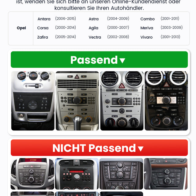 Car Stereo with Apple CarPlay & Android Auto for 2000-2015 Opel, Vauxhall (Model: 7784A-BQ20-OPEL)