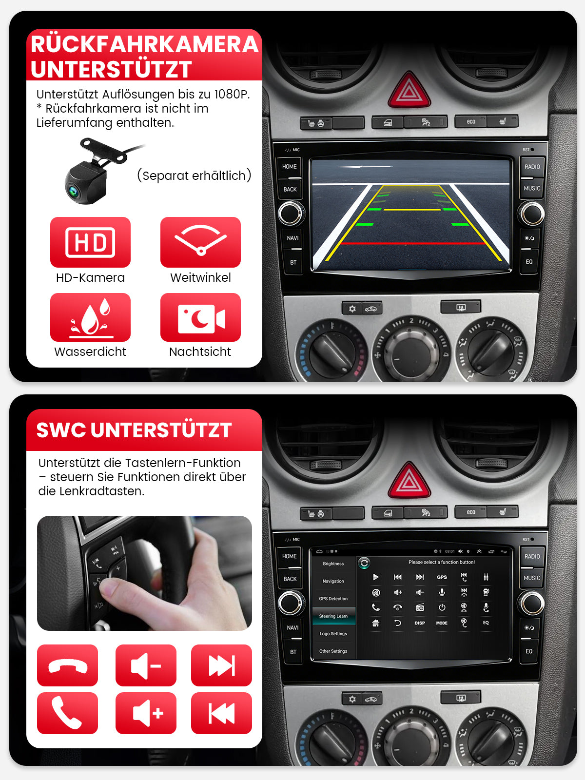 Car Stereo with Apple CarPlay & Android Auto for 2000-2015 Opel, Vauxhall (Model: 7784A-BQ20-OPEL)