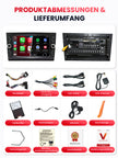 Car Stereo with Apple CarPlay & Android Auto for 2000-2015 Opel, Vauxhall (Model: 7784A-BQ20-OPEL)