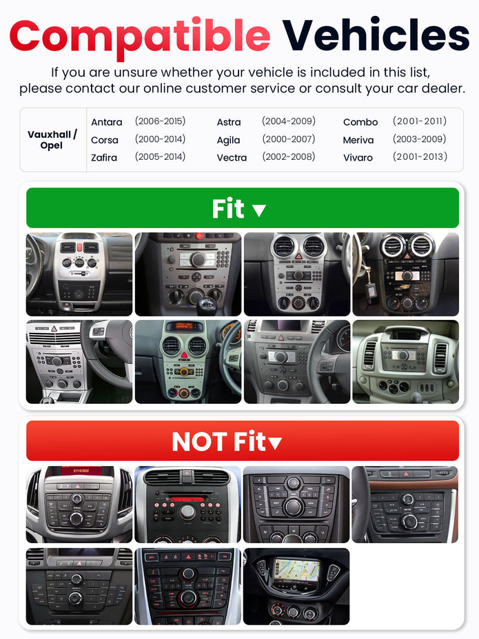 Car Stereo with Apple CarPlay & Android Auto for 2000-2015 Opel, Vauxhall (Model: 7784C-BQ20-OPEL)