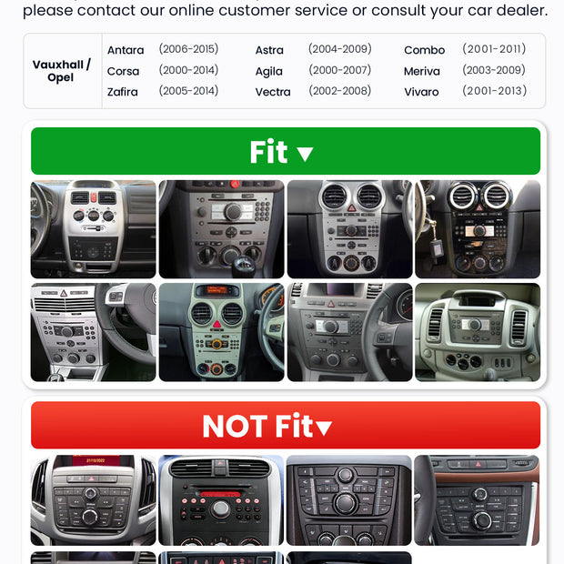 Car Stereo with Apple CarPlay & Android Auto for 2000-2015 Opel, Vauxhall (Model: 7784C-BQ20-OPEL)
