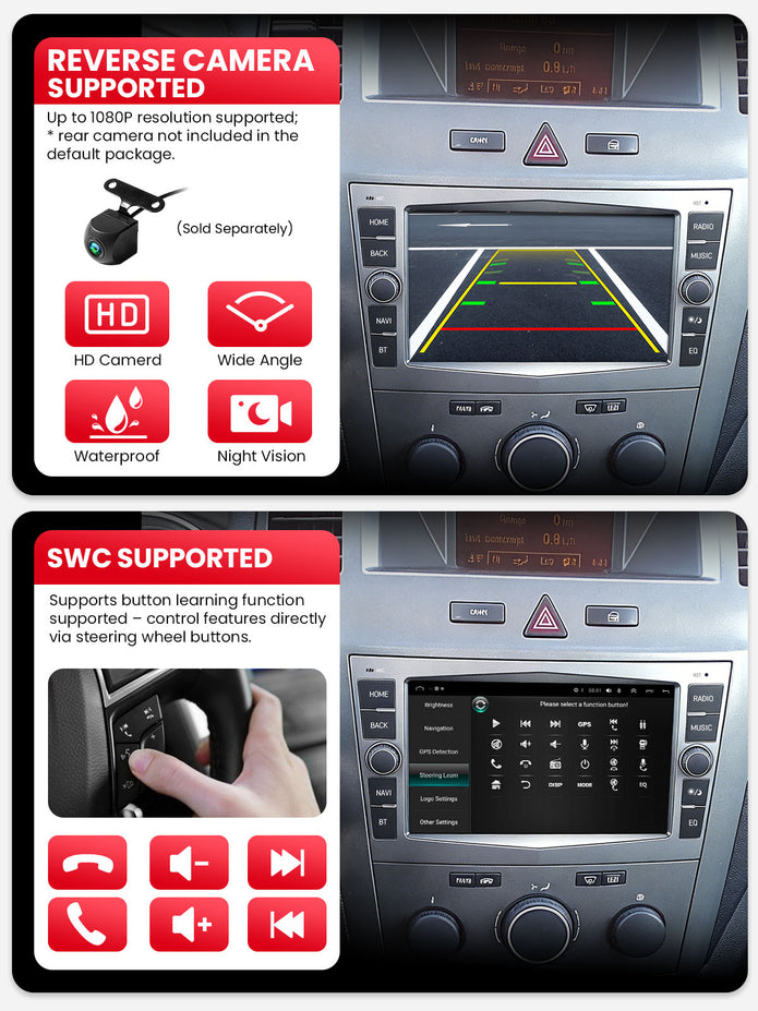 Car Stereo with Apple CarPlay & Android Auto for 2000-2015 Opel, Vauxhall (Model: 7784C-BQ20-OPEL)