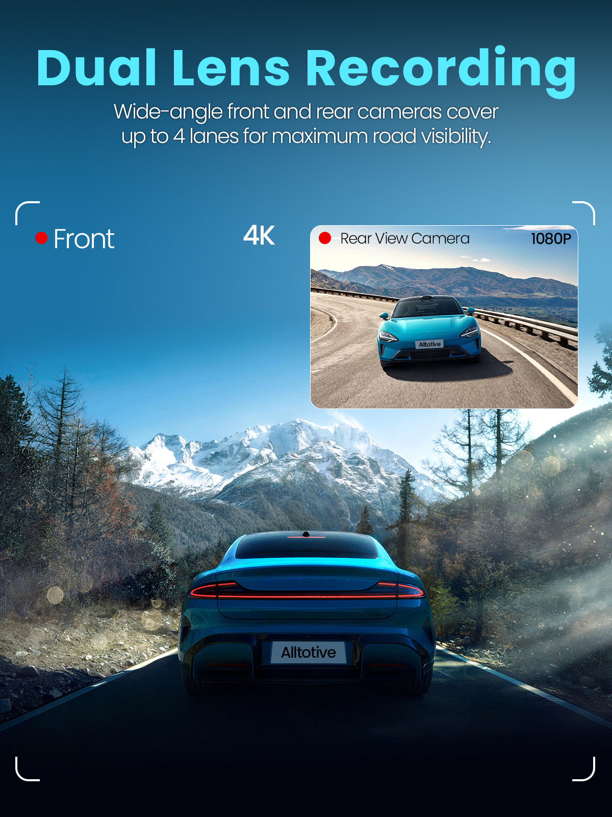 E3 1080P Full HD Dash Cam Front and Rear