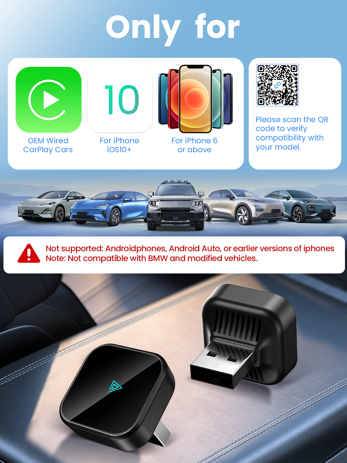 NTS1 Adaptateur CarPlay Sans Fil