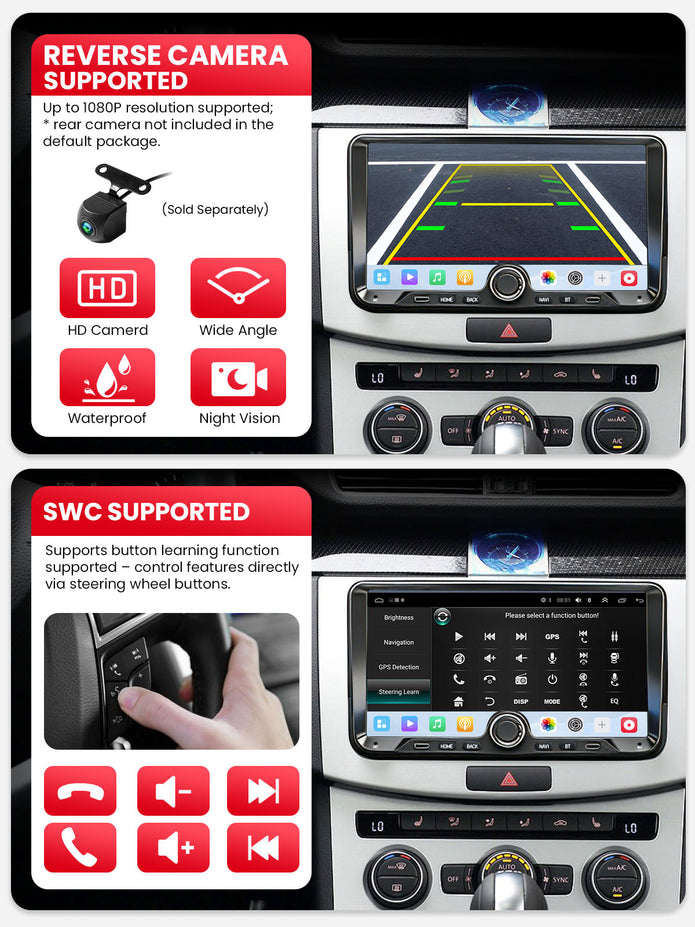 Car Stereo with Apple CarPlay & Android Auto for Volkswagen, Skoda & SEAT (Model: 9025-BQ20-VSS)