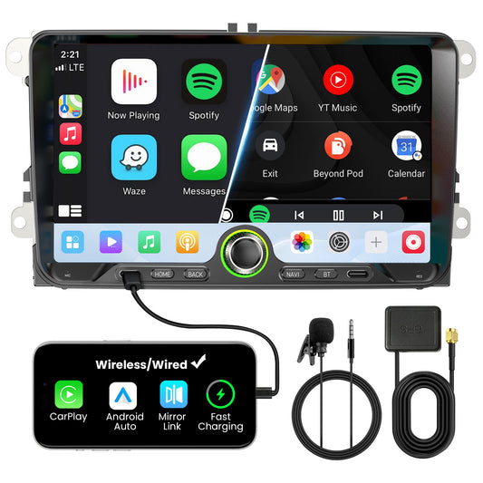 Car Stereo with Apple CarPlay & Android Auto for Volkswagen, Skoda & SEAT (Model: 9025-BQ20-VSS)