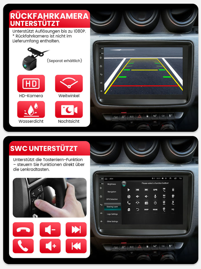 Car Stereo with Apple CarPlay & Android Auto for 2012-2021 Dacia (Model: CF7730-BQ20-DACIA)