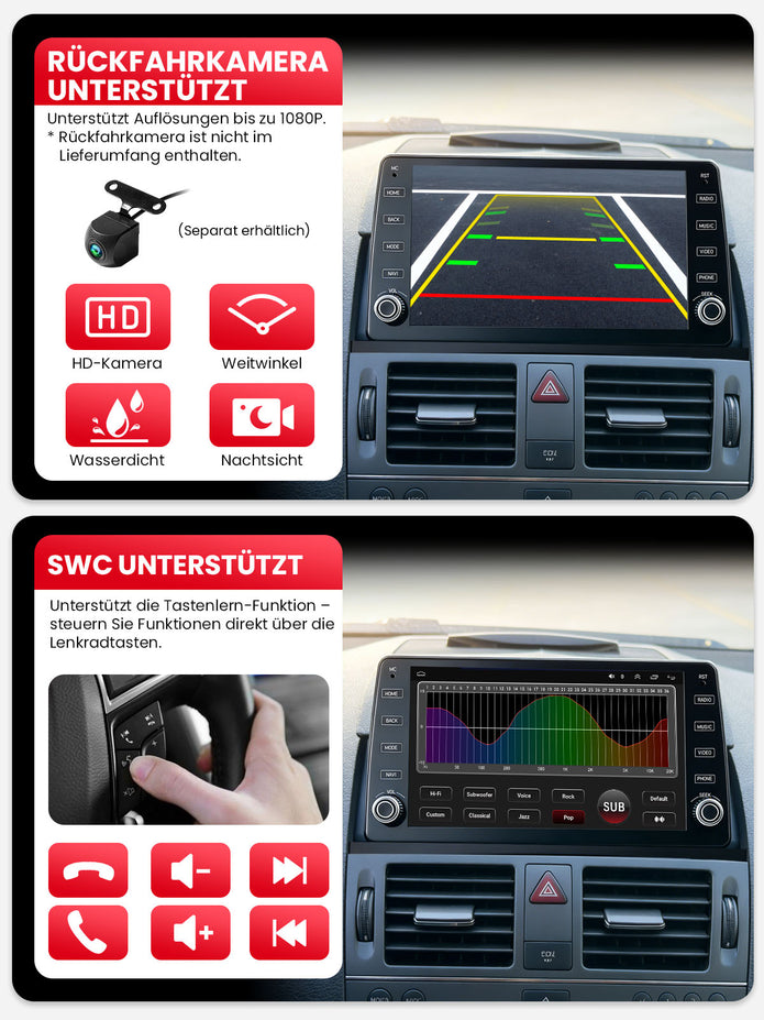 Car Stereo with Apple CarPlay & Android Auto for 2007-2011 Mercedes-Benz C-Class (Model: K811A-BQ20-MB-C)