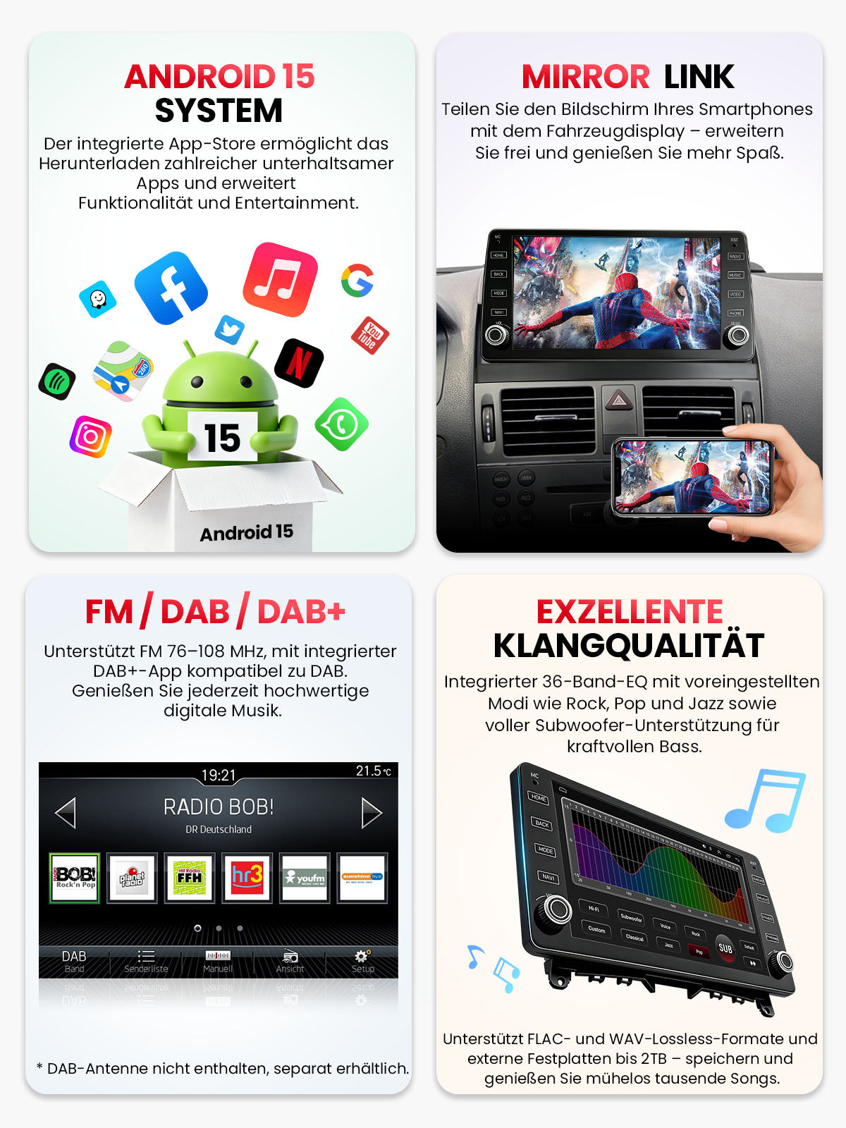 Car Stereo with Apple CarPlay & Android Auto for 2007-2011 Mercedes-Benz C-Class (Model: K811A-BQ20-MB-C)