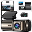 X3 4K+1080P Dash Cam Front and Rear, 5G WiFi, Metallic Gold
