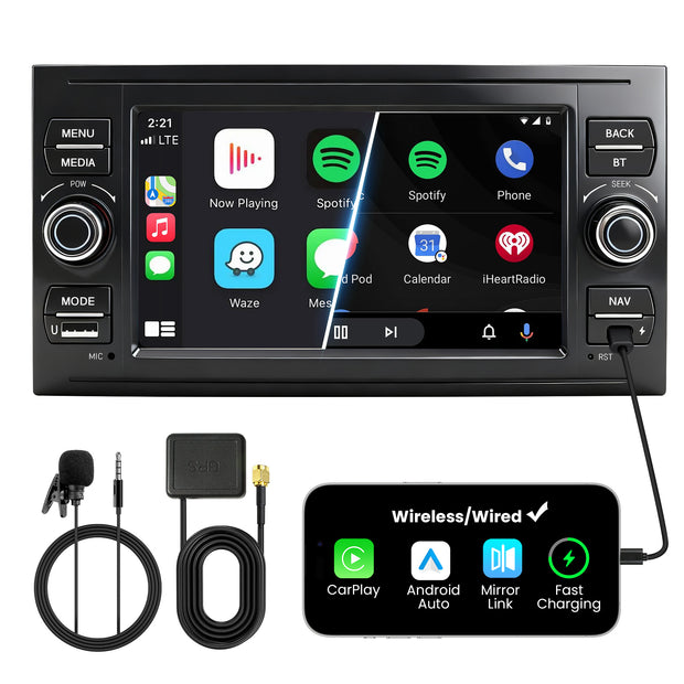 Car Stereo with Apple CarPlay & Android Auto for 2003-2013 Ford (Model: 7754A-BQ20-FORD)