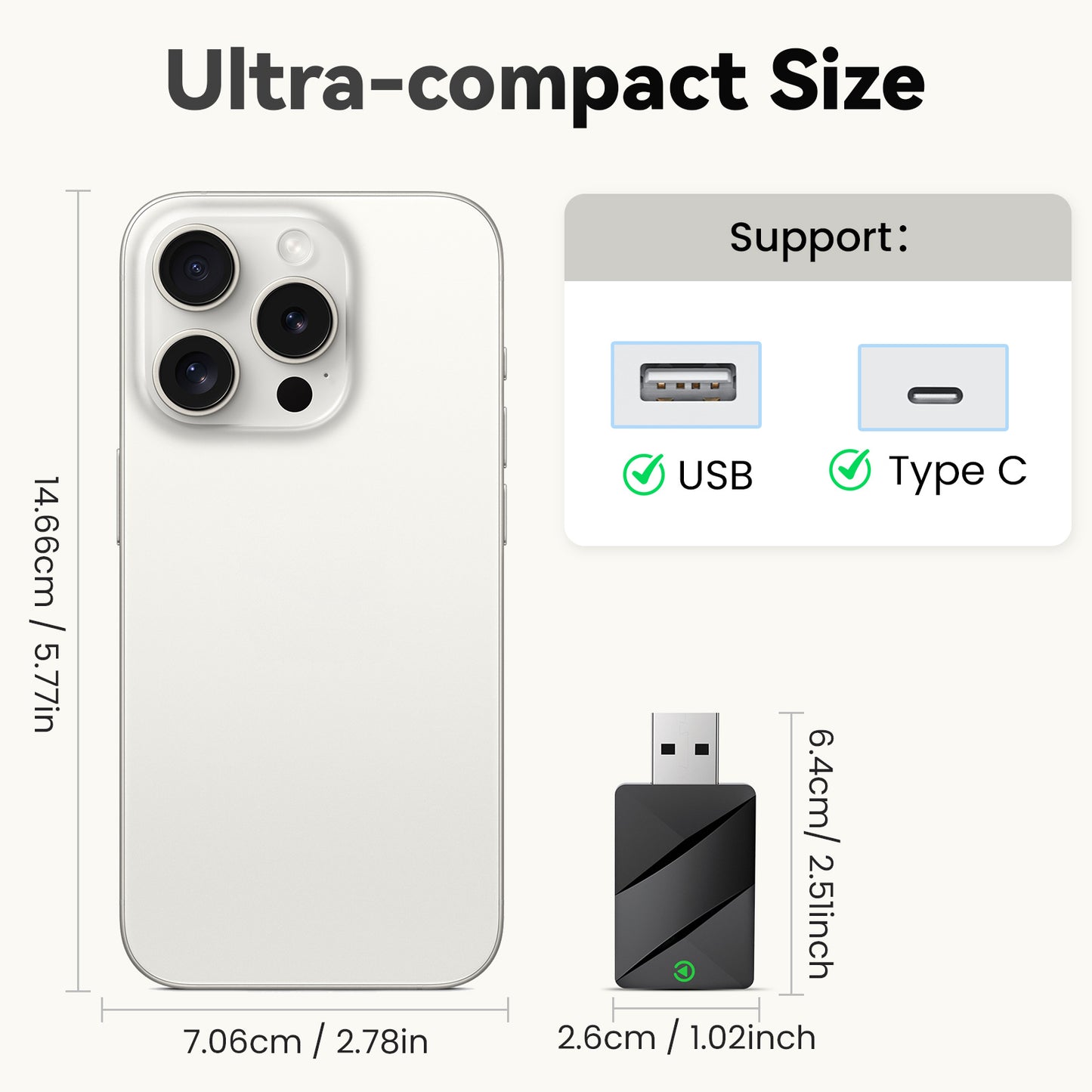 M1 Ultra-Compact Wireless CarPlay Adapter