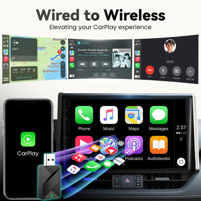 T1 Adaptateur CarPlay Sans Fil