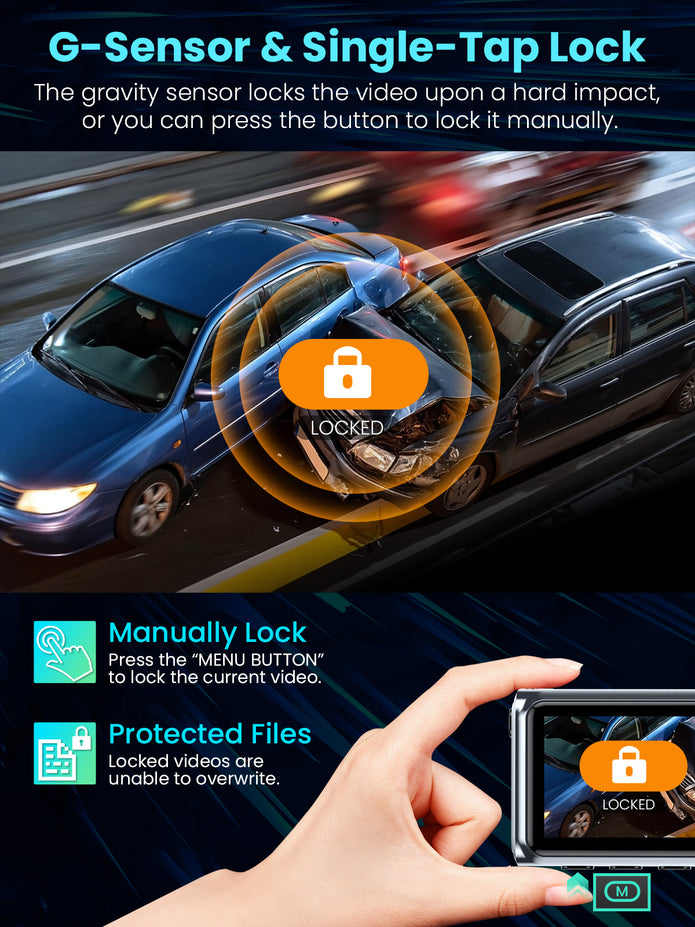 R5 Pro 4K+2.5K Dash Cam with 5G WiFi & GPS