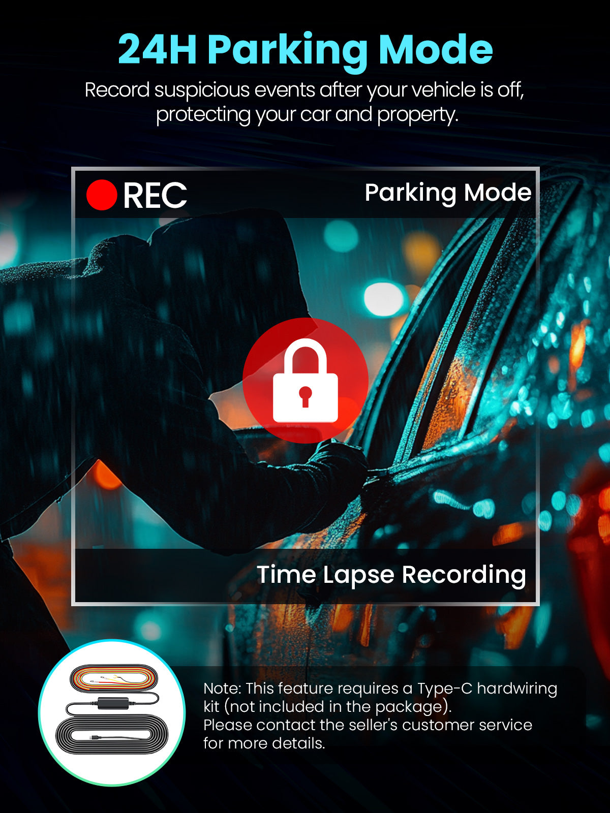 R5 Pro 4K+2.5K Dash Cam with 5G WiFi & GPS